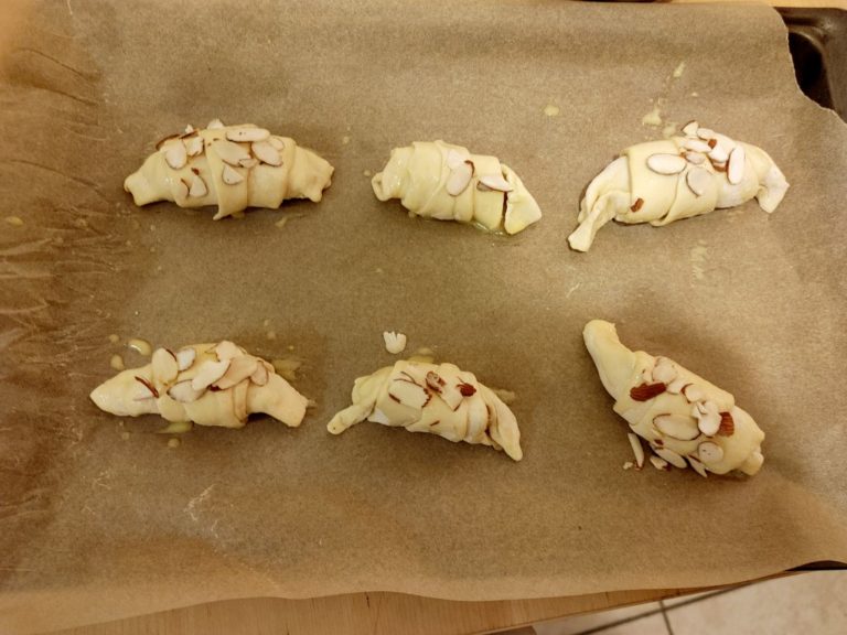 Almond Paste Filled Crescents with Puff Pastry